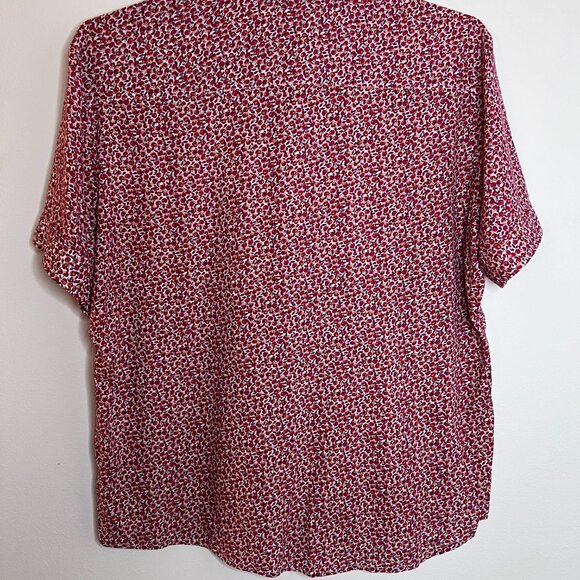 Parke & Ronen Red Apples S/S Buttoned Down Shirt - Sz. L - Picture 3 of 6